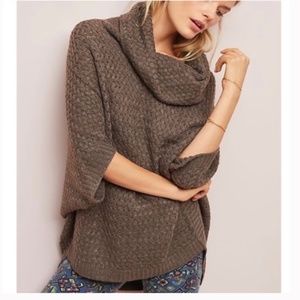 Anthropologie Moth Cowl Neck Cape Poncho Sweater